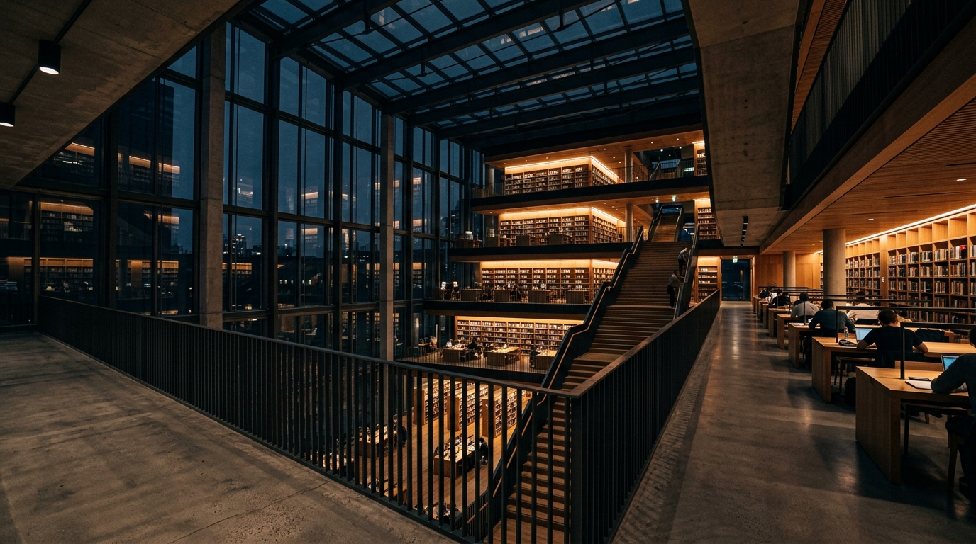 Modern University Library Background